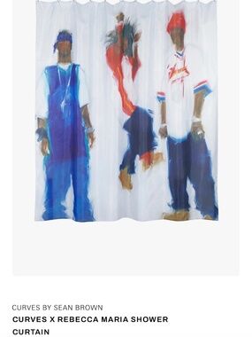 CURVES X REBECCA MARIA SHOWER CURTAIN